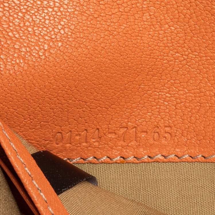 Pre Owned Chloé Multicolor Crinkled and Leather Envelope Flap Continental Wallet