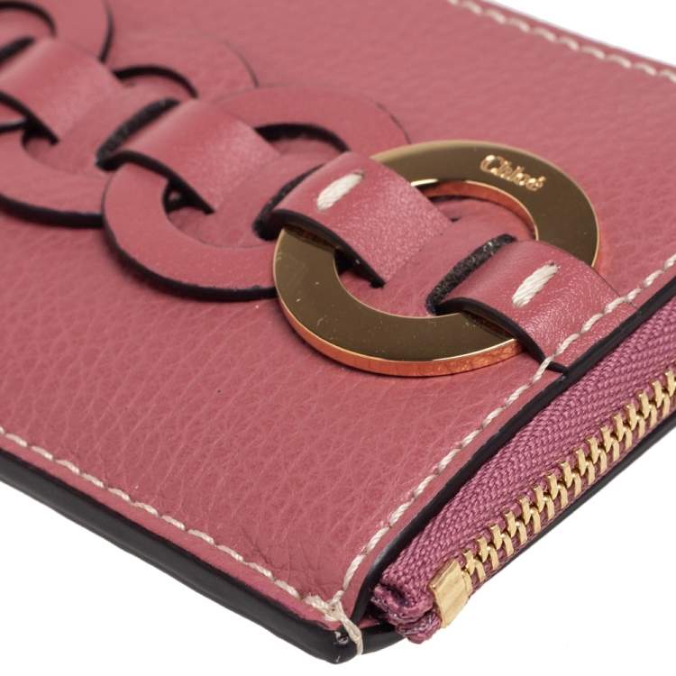 Pre Owned Chloe Pink Leather Darryl Coin Purse