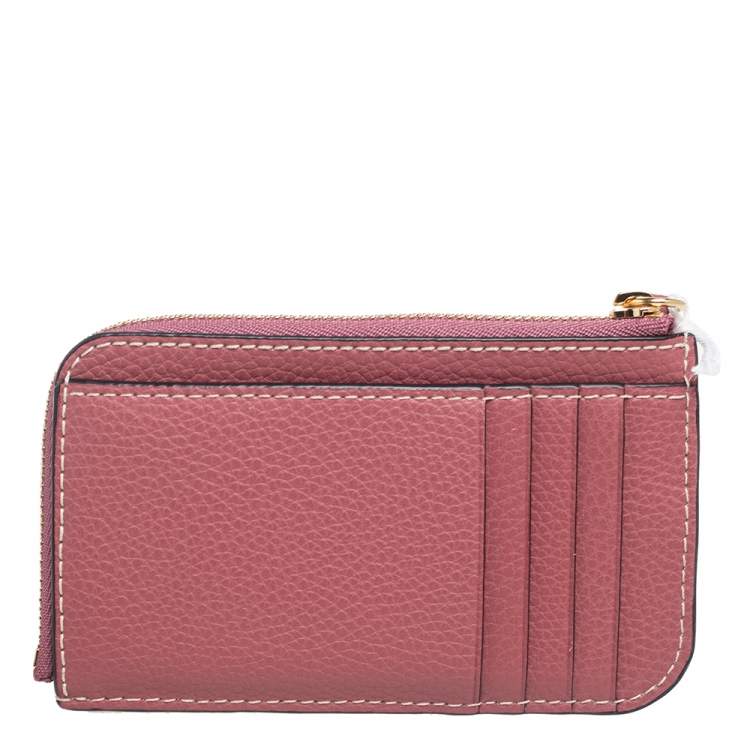 Pre Owned Chloe Pink Leather Darryl Coin Purse