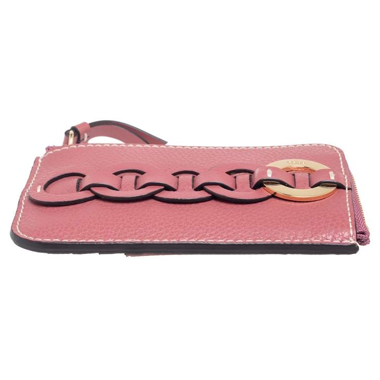 Pre Owned Chloe Pink Leather Darryl Coin Purse