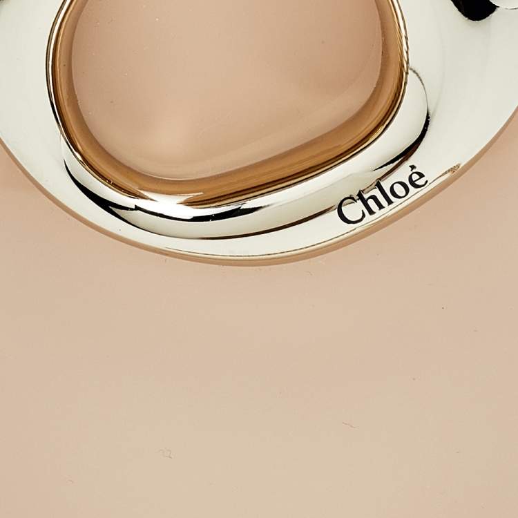 Pre Owned Chloe Sandy Beige Resin Kiss Minaudière Clutch
