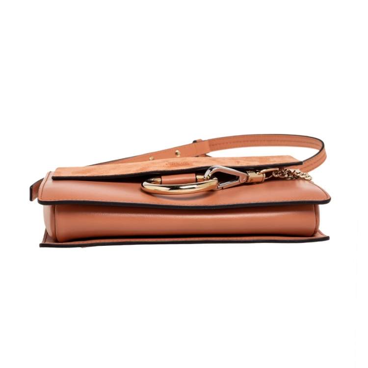 Pre Owned Chloe Brown Leather and Suede  Faye Shoulder Bag