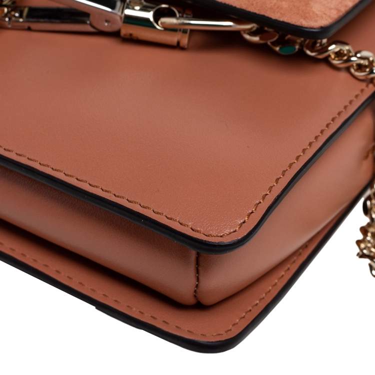 Pre Owned Chloe Brown Leather and Suede  Faye Shoulder Bag