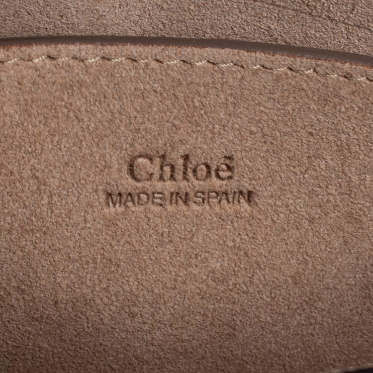 Pre Owned Chloe Brown Leather and Suede  Faye Shoulder Bag