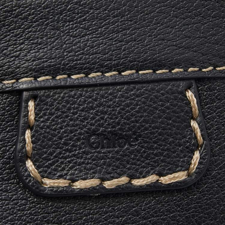 Pre Owned Chloe Black Leather Zip Card Holder