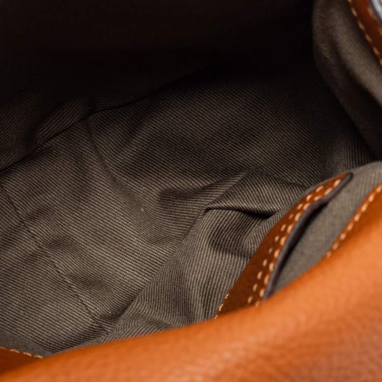 Pre Owned Chloé Brown Leather Mini Marcie Shoulder Bag