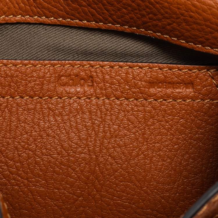 Pre Owned Chloé Brown Leather Mini Marcie Shoulder Bag