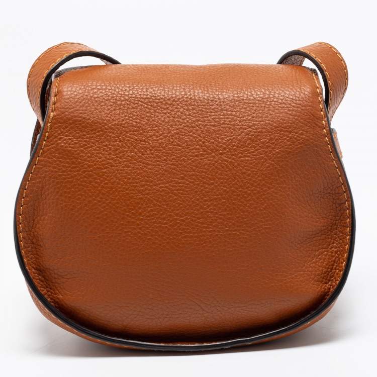 Pre Owned Chloé Brown Leather Mini Marcie Shoulder Bag