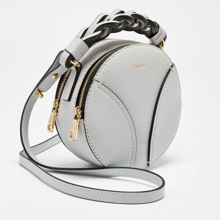 Pre Owned Chloé Grey Leather Daria Crossbody Bag