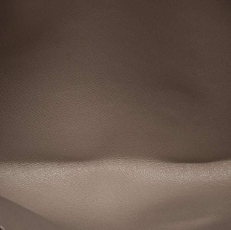 Pre Owned Chloe Taupe Leather Georgia Continental Wallet