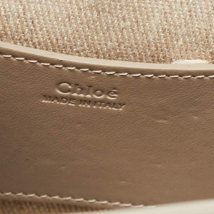 Pre Owned Chloe Grey Leather and Suede Small Tess Shoulder Bag