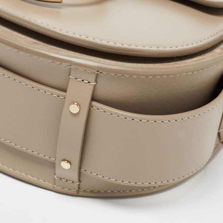 Pre Owned Chloe Grey Leather and Suede Small Tess Shoulder Bag