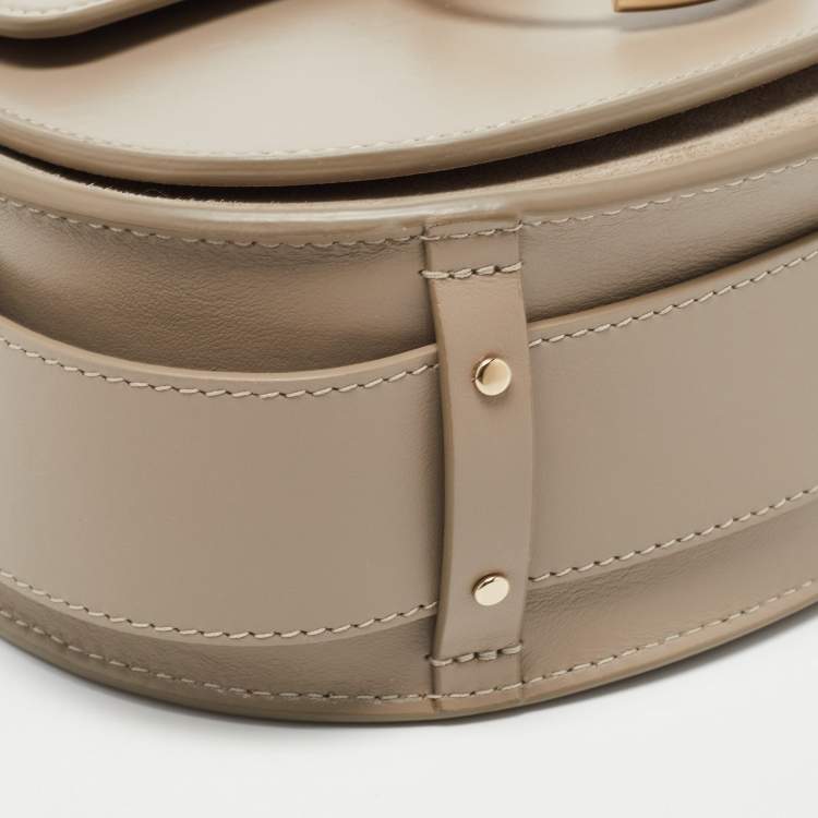 Pre Owned Chloe Grey Leather and Suede Small Tess Shoulder Bag