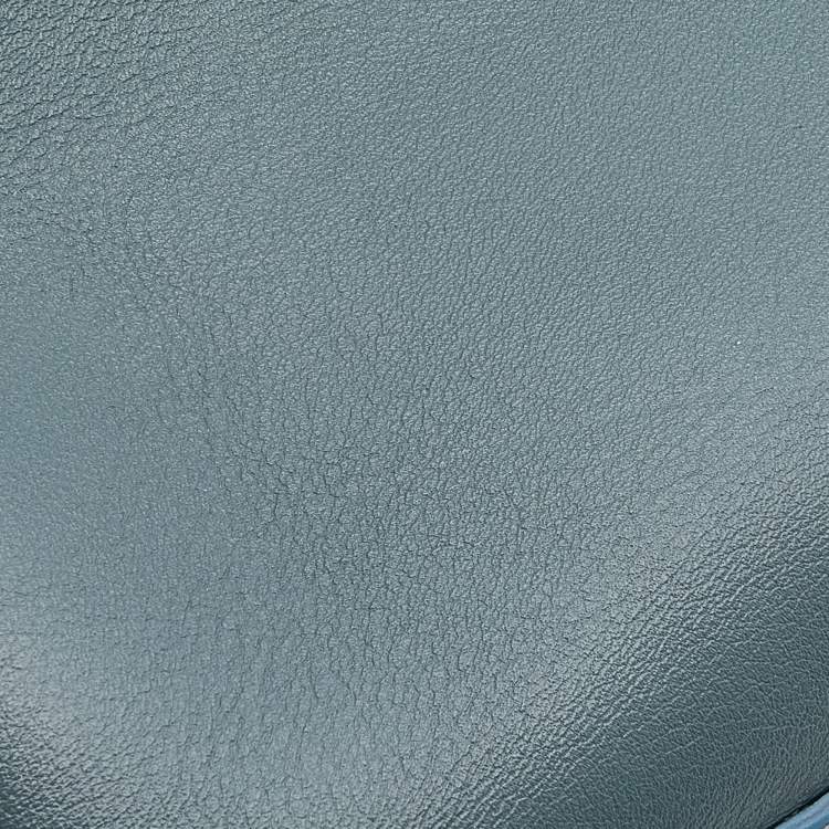 Pre Owned Chloe Blue Leather Horses Embroidered Mini Signature Bag