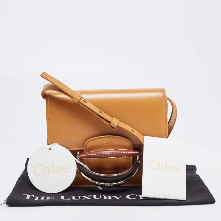 Pre Owned Chloe Tan Leather Kattie Crossbody Bag