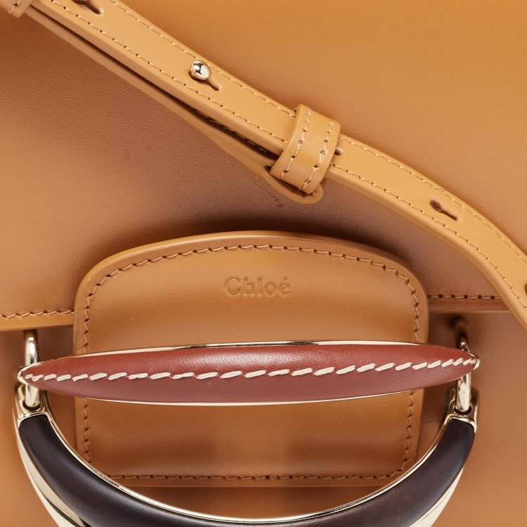 Pre Owned Chloe Tan Leather Kattie Crossbody Bag