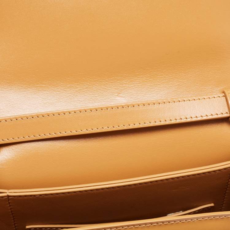Pre Owned Chloe Tan Leather Kattie Crossbody Bag