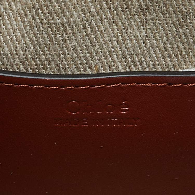 مملوكة مسبقًا Chloe Brown Suede and Leather Small Tess Shoulder Bag