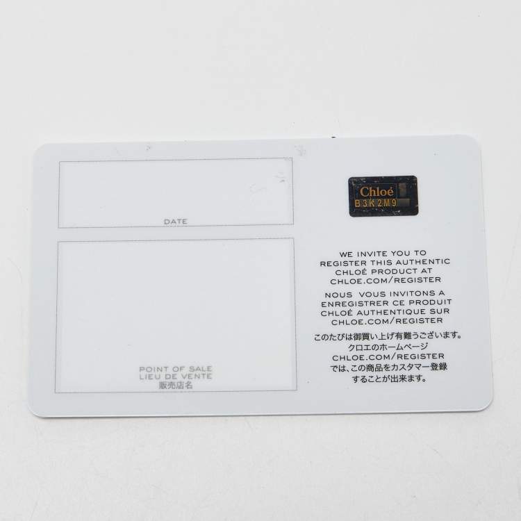 Pre Owned Chloé Black Leather Drew Compact Wallet