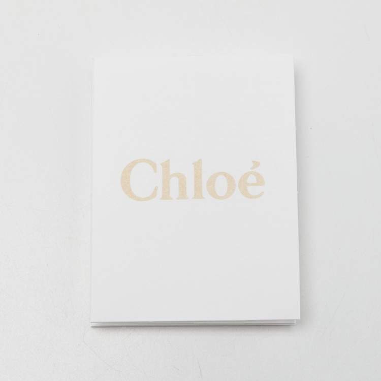 Pre Owned Chloé Black Leather Drew Compact Wallet