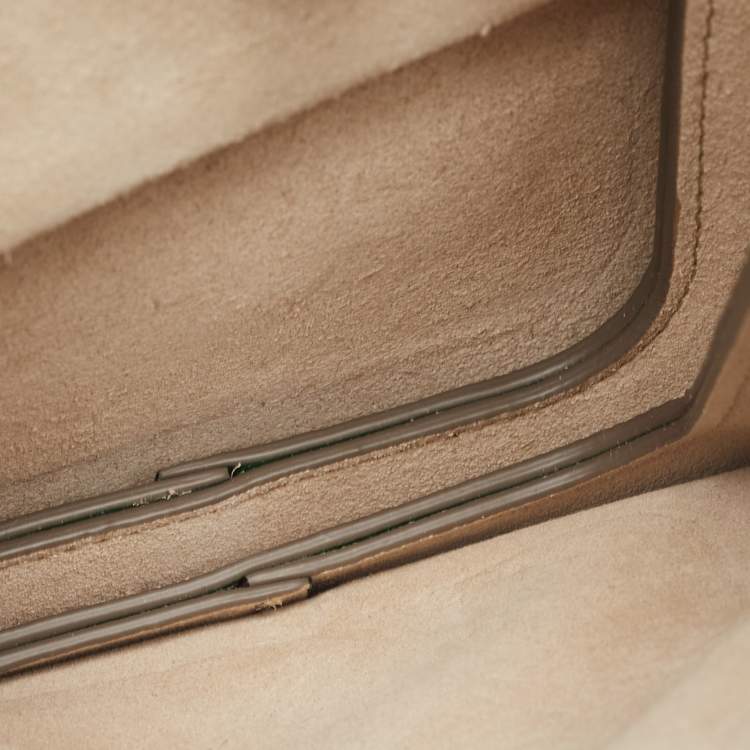 Pre Owned Chloé  Green Leather and Suede Mini Faye Crossbody Bag
