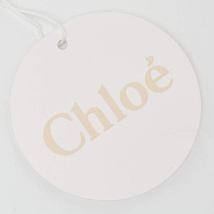 Pre Owned Chloe Black/Tan Canvas and Leather Medium Woody Tote