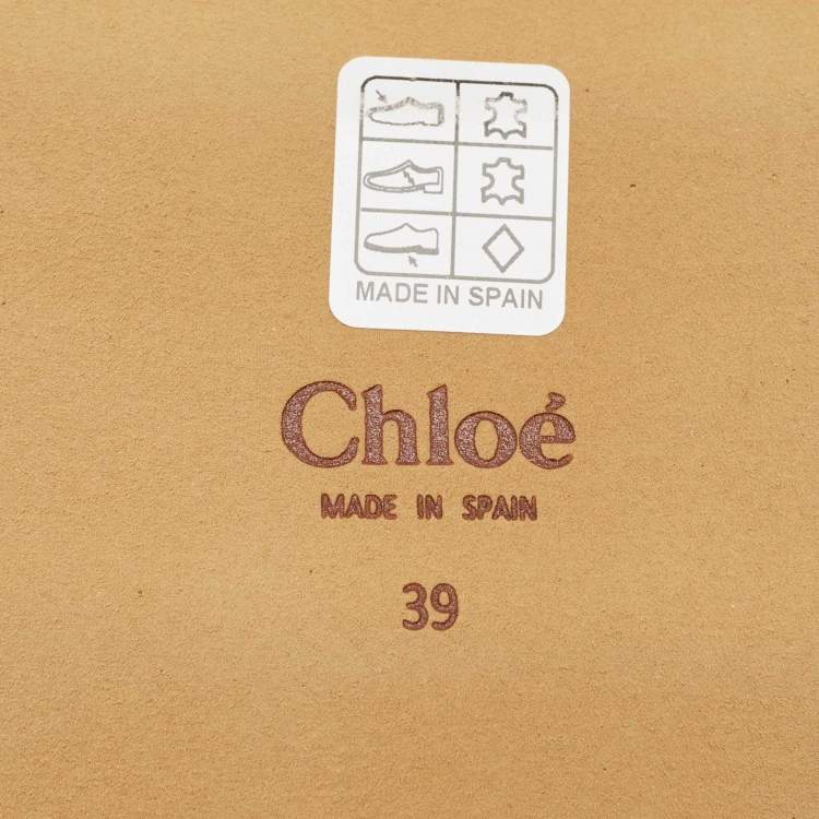 Pre Owned Chloe Multicolor Woven Leather Wavy Slides Size 39