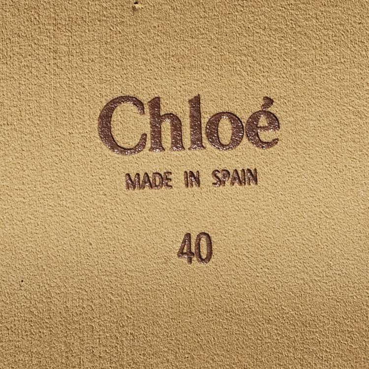 Pre Owned Chloe Black Woven Crochet Wavy Flat Slides Size 40