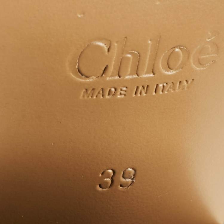 Pre Owned Chloe Yellow Python Embossed Leather Rylee Ankle Boots Size 39
