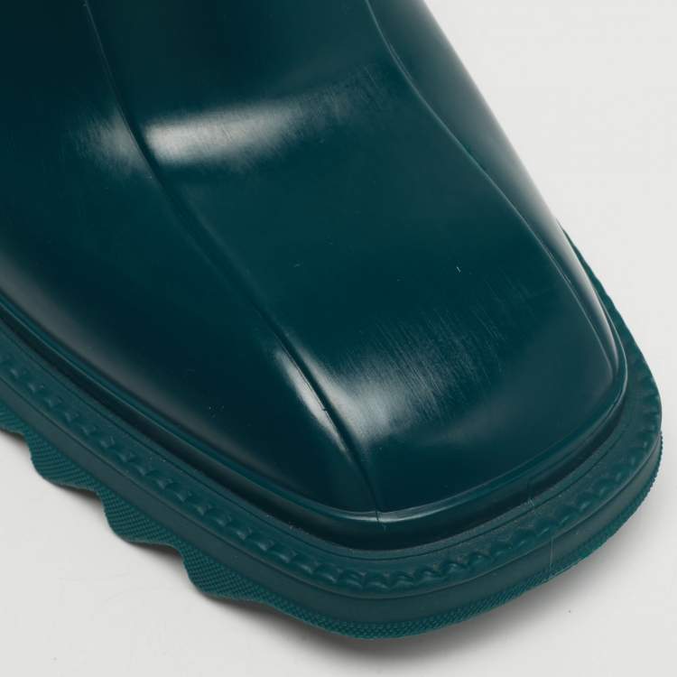 Pre Owned Chloé Green Rubber Betty Rain Boots Size 41