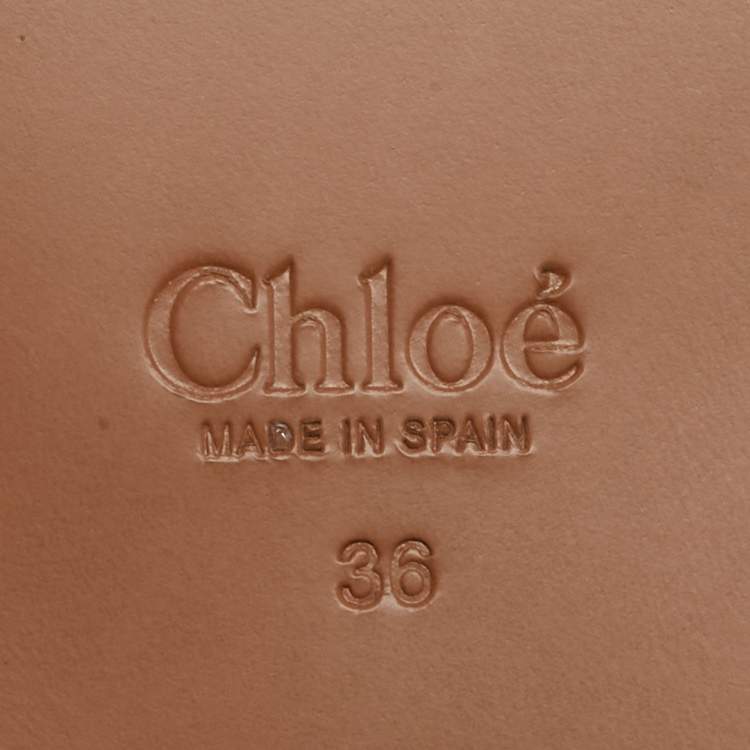 Pre Owned Chloe Kacey Size 36 Brown Woven Leather Flat Sandals