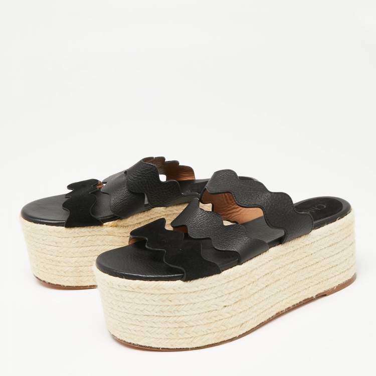 Espadrille platform hot sale slide sandals