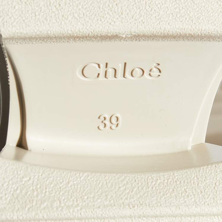 Pre Owned Chloe Nomad Beige Rubber Betty Rain Boots Size 39