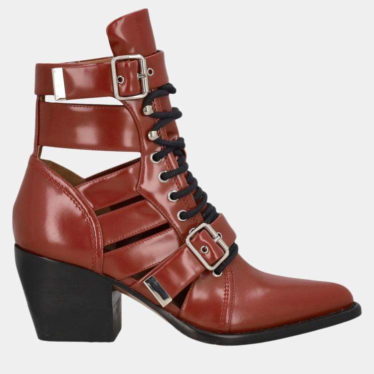 Chloe shop boots red