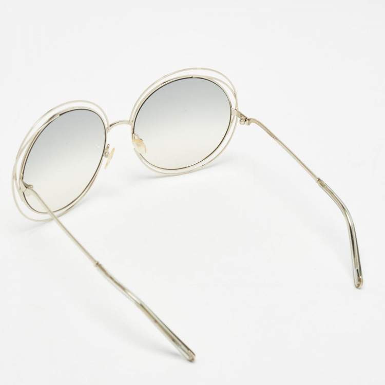 Pre Owned Chloe Gold Gradient CE114S Carlina Round Suglasses