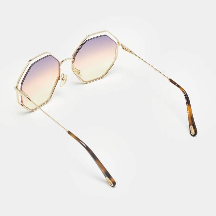 Pre Owned Chloe Multicolor Gradient CE132S Poppy Octagonal Sunglasses