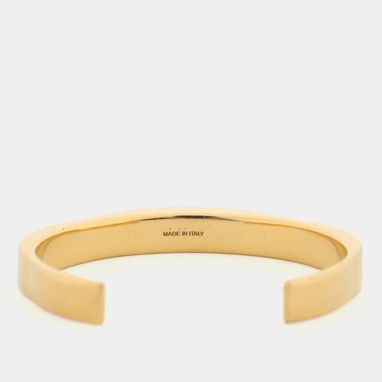 Pre Owned Chloe Gold Tone Open Cuff Bracelet