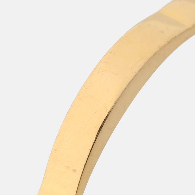 Pre Owned Chloe Gold Tone Open Cuff Bracelet