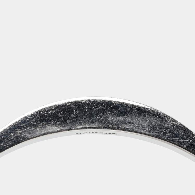 Pre Owned Chloe Silver Tone Open Cuff Bracelet