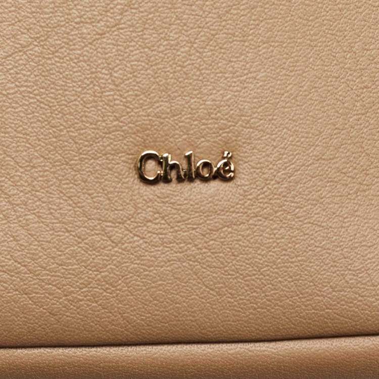 Pre Owned Chloe Beige Leather Eva iPad Cover