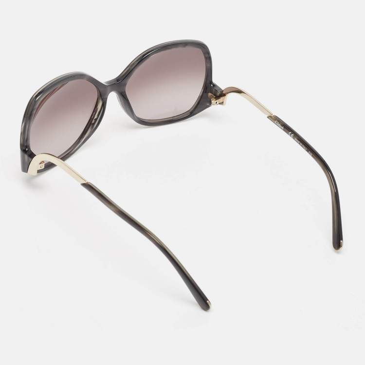 Pre Owned Chloe Black Gradient CE675S Oversized Sunglasses