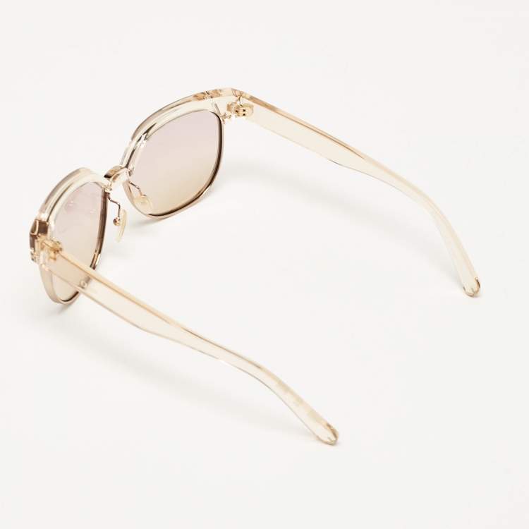 Pre Owned Chloé Beige Gradient CE666S Square Sunglasses