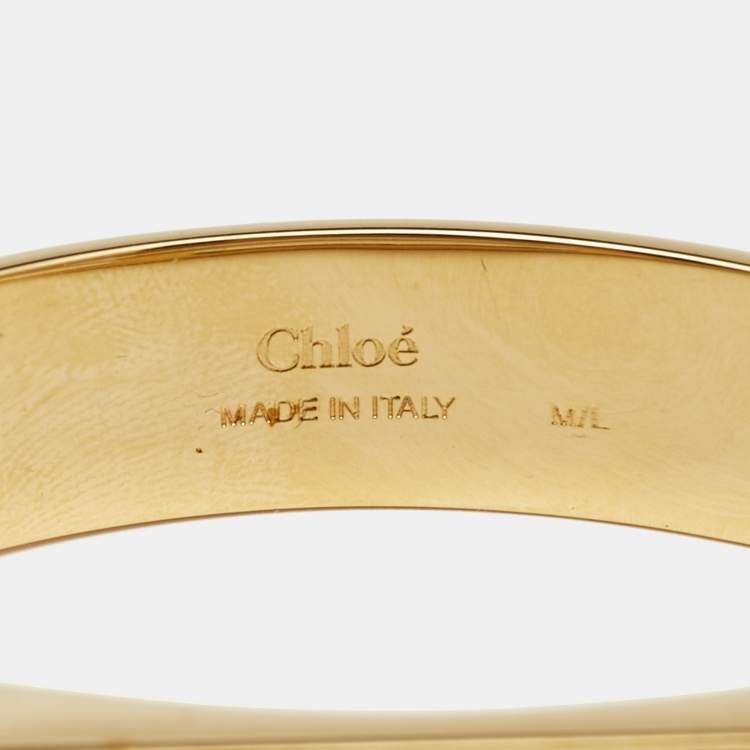 Pre Owned Chloé Gold Tone Bracelet M/L