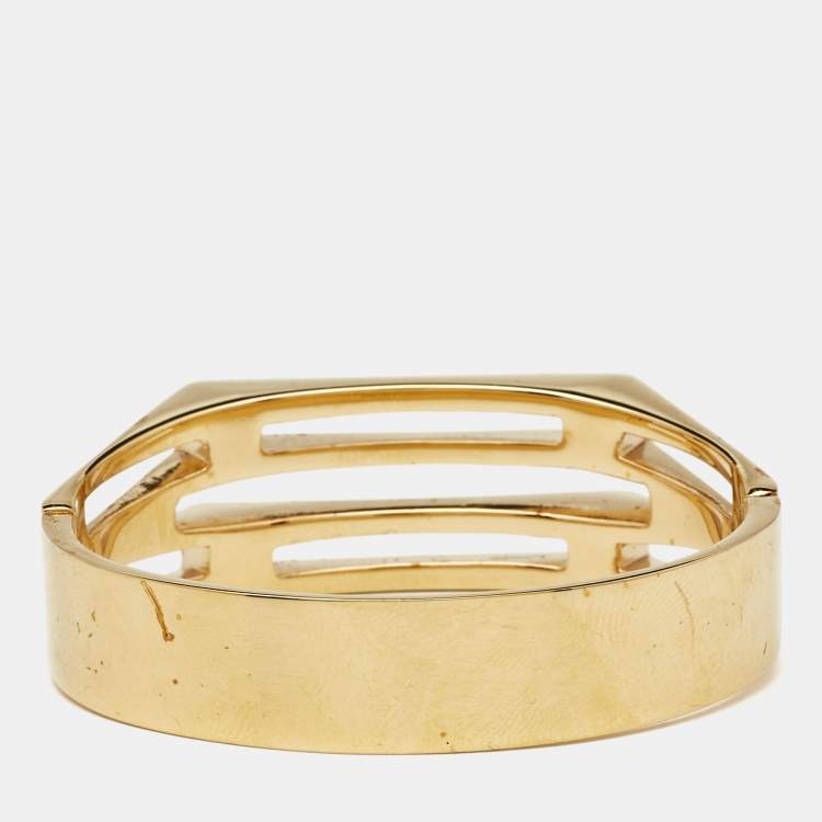 Pre Owned Chloé Gold Tone Bracelet M/L