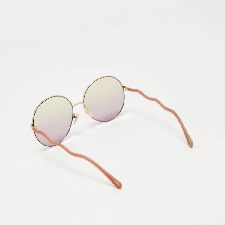 Pre Owned Chloe Yellow Gradient CH0055S Oversized Sunglasses