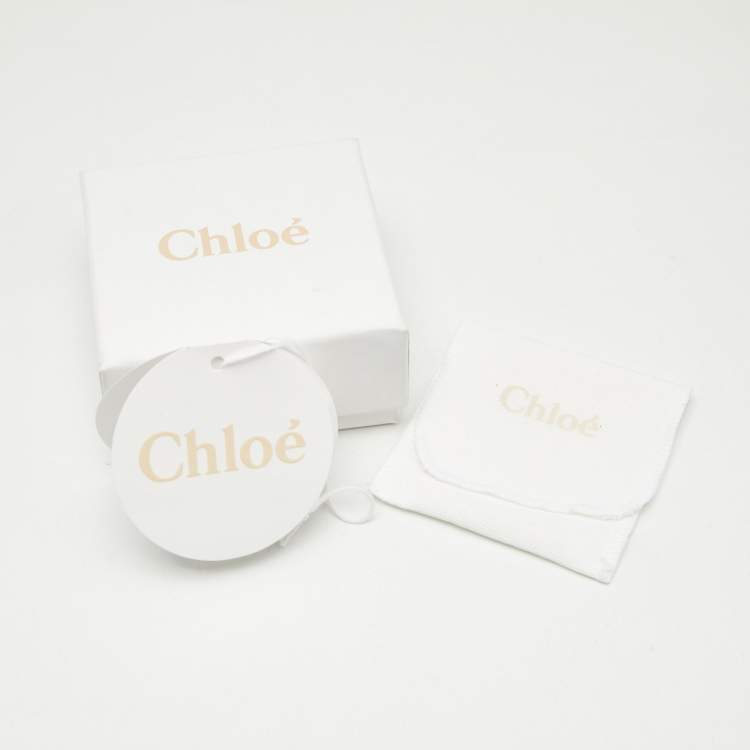 Pre Owned Chloé  Zodiac Moonstone Amazonite Gold Tone Ring Size 55