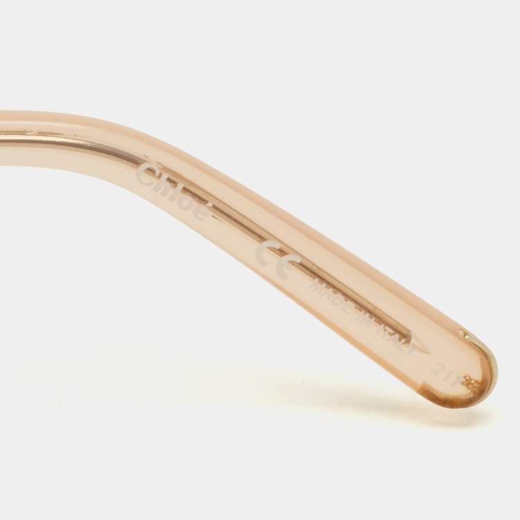 Pre Owned Chloé Gold Gradient CE135S Jackson Oversized Sunglasses