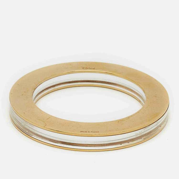مملوكة مسبقًا Chloé Resin Gold Tone Bracelet