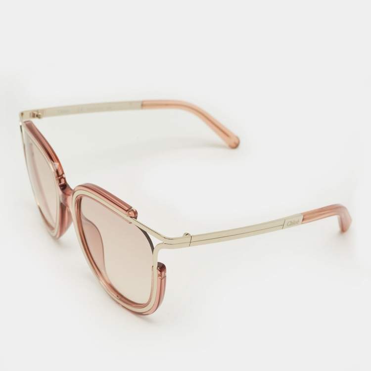 Pre Owned Chloé Pink CE688S Cat Eye Sunglasses