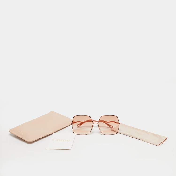 مملوكة مسبقًا نظارة شمسية كلوي متدرجة خوخي سي إتش0054أس كبيرة الحجم